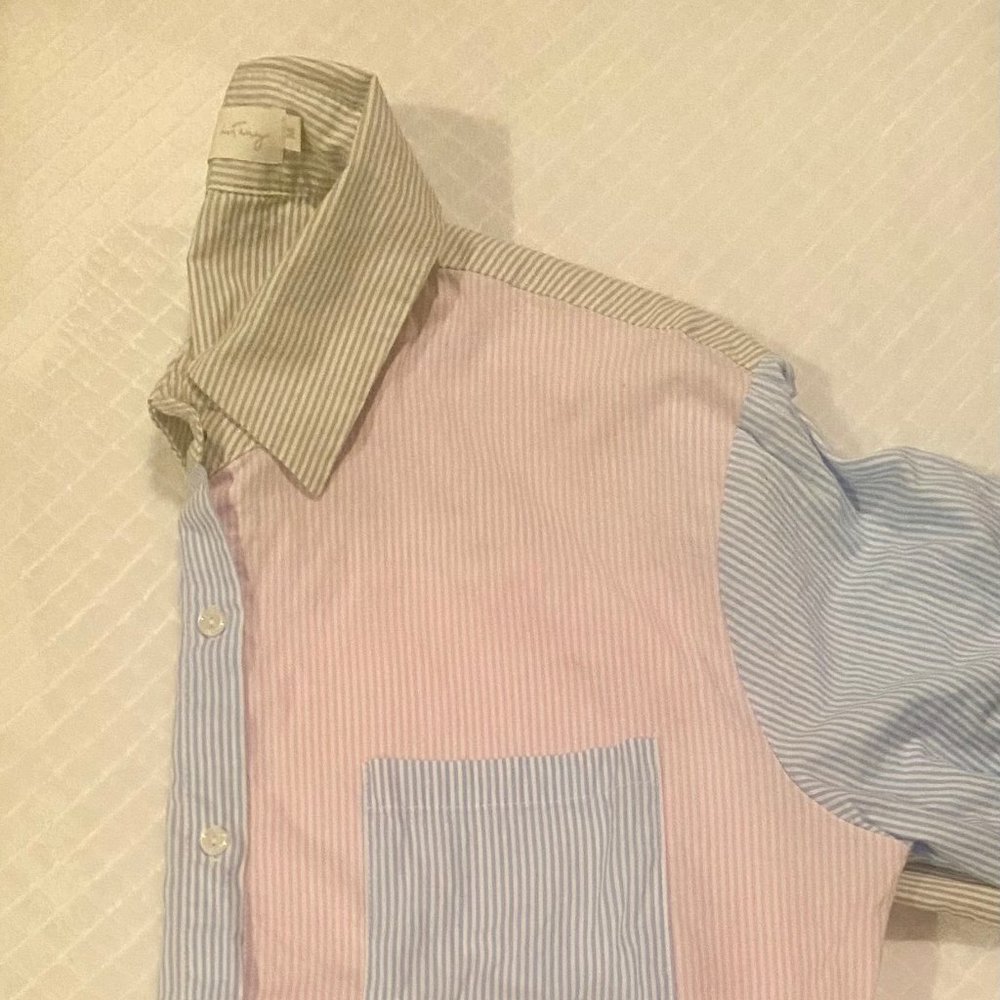 Multi-Color Color Block Button Down - image 2
